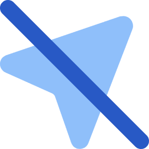 Navigation Arrow Off Icon from Core Flat Set