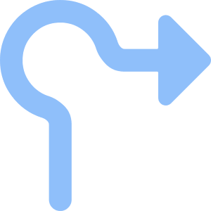 Navigation Arrow Roundabout Right Icon from Core Flat Set