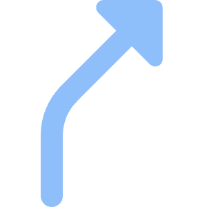 Navigation Arrow Turn Slight Right Icon from Core Flat Set