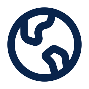 World 2 Line Icon from Mingcute Line Set