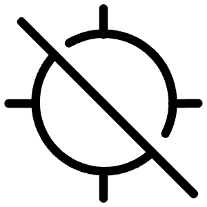 Location Off Target Icon from Ultimate Light - Free Set