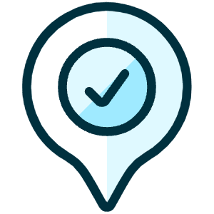 Style One Pin Check Icon from Ultimate Duotone - Free Set