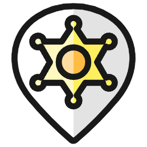 Style Three Pin Police Badge Icon from Ultimate Colors - Free Set