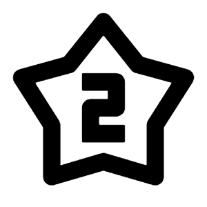 2 Star Icon from Outlined Line - Streamline Material Free Set