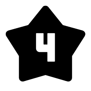 4 Star Fill Icon from Outlined Fill - Material Pro Free Set