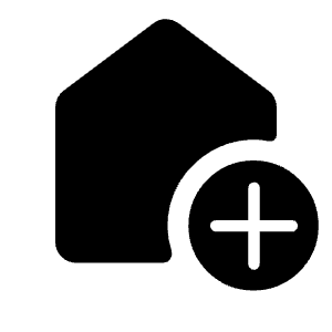 Add Home Fill Icon from Rounded Fill - Material Symbols Set