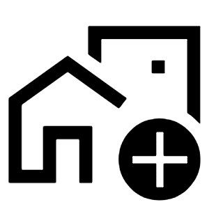 Add Home Work Icon from Sharp Line - Material Symbols Set