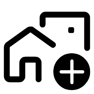 Add Home Work Icon from Rounded Line - Material Symbols Set