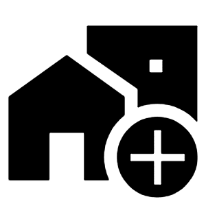 Add Home Work Fill Icon from Sharp Fill - Material Symbols Set