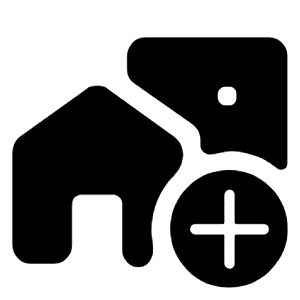 Add Home Work Fill Icon from Rounded Fill - Material Symbols Set