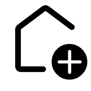 Add Home Icon from Rounded Line - Material Symbols Set