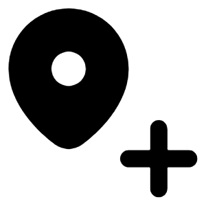 Add Location Alt Fill Icon from Rounded Fill - Streamline Material Free Set