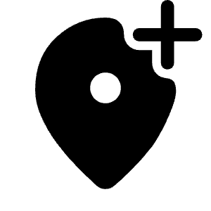Add Location Alt Fill Icon from Rounded Fill - Material Symbols Set