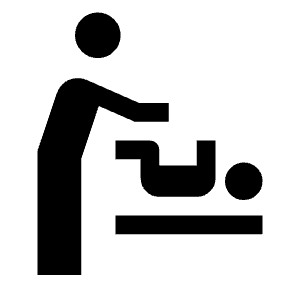 Baby Changing Station Icon from Outlined Line - Material Symbols Set