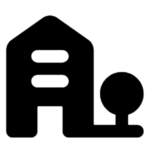 Building Real Estate Fill Icon from Rounded Fill - Streamline Material Free Set