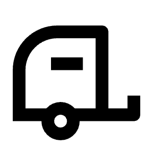 Camper Icon from Outlined Line - Streamline Material Free Set