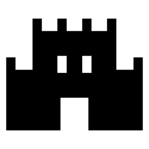 Castle Fill Icon from Sharp Fill - Material Symbols Set