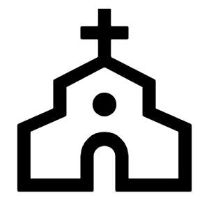 Church Icon from Outlined Line - Material Symbols Set