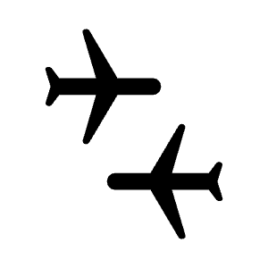 Connecting Airports Icon from Rounded Line - Material Symbols Set