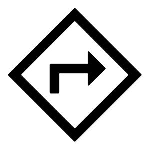 Directions Icon from Sharp Line - Material Symbols Set