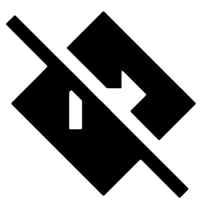 Directions Off Fill Icon from Sharp Fill - Material Symbols Set