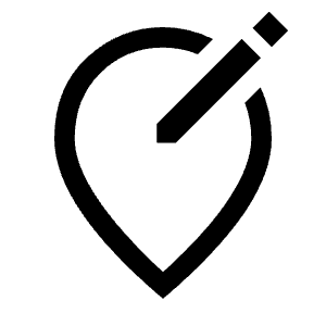 Edit Location Alt Icon from Sharp Line - Material Symbols Set