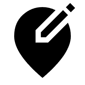 Edit Location Alt Fill Icon from Sharp Fill - Material Symbols Set