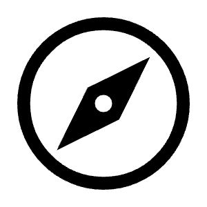 Explore Icon from Sharp Line - Material Symbols Set