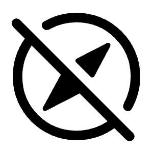 Explore Off Icon from Rounded Line - Material Symbols Set