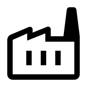 Factory Icon from Rounded Line - Material Symbols Set