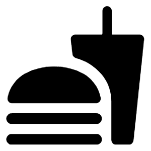 Fastfood Fill Icon from Rounded Fill - Material Symbols Set