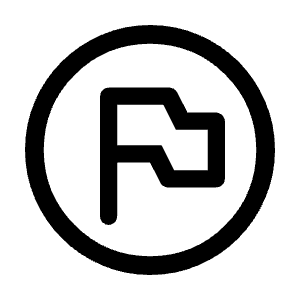 Flag Circle Icon from Rounded Line - Material Symbols Set