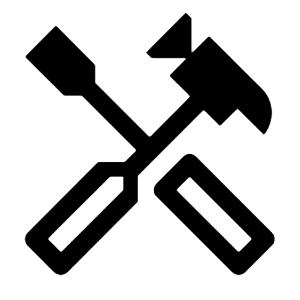 Handyman Icon from Sharp Line - Material Symbols Set