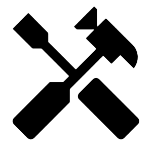 Handyman Fill Icon from Rounded Fill - Material Symbols Set