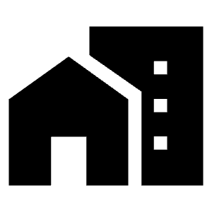 Home Work Fill Icon from Sharp Fill - Material Symbols Set