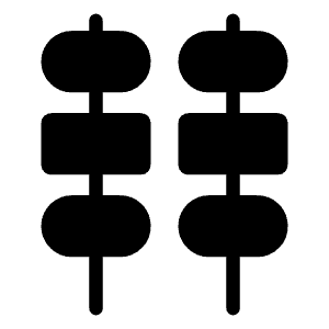 Kebab Dining Fill Icon from Rounded Fill - Material Symbols Set