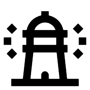 Lighthouse Icon from Outlined Line - Material Pro Free Set