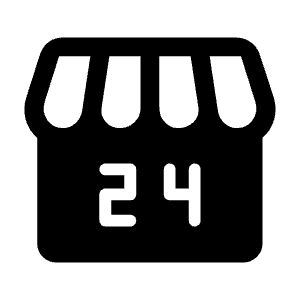Local Convenience Store Fill Icon from Rounded Fill - Material Symbols Set