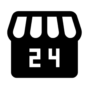 Local Convenience Store Fill Icon from Outlined Fill - Material Symbols Set