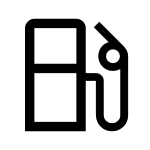 Local Gas Station Icon from Outlined Line - Material Symbols Set