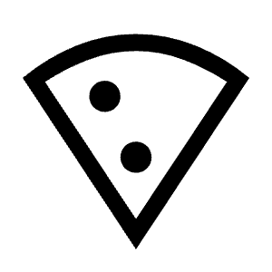 Local Pizza Icon from Outlined Line - Material Symbols Set