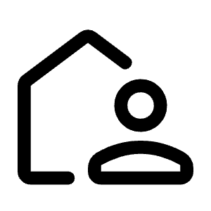 Location Away Icon from Rounded Line - Material Symbols Set