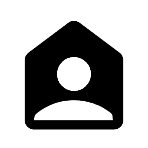 Location Home Fill Icon from Rounded Fill - Material Symbols Set
