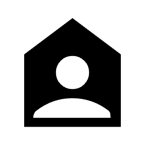 Location Home Fill Icon from Sharp Fill - Material Symbols Set