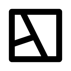 Clean line icon of a rounded square map with a diagonal route and angled branch. Used for street view, maps, and navigation.