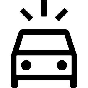 Minor Crash Icon from Outlined Line - Material Symbols Set