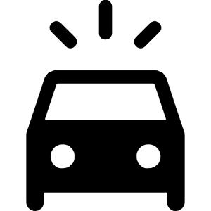 Minor Crash Fill Icon from Rounded Fill - Material Symbols Set