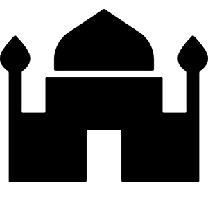 Mosque Fill Icon from Sharp Fill - Material Symbols Set