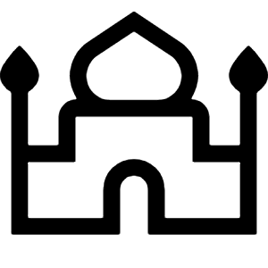 Mosque Icon from Outlined Line - Material Symbols Set