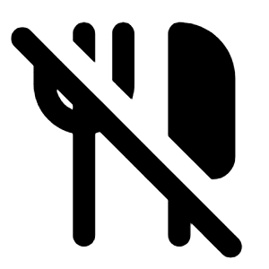 No Meals Fill Icon from Rounded Fill - Streamline Material Free Set